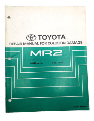 Toyota MR2  Collision Repair Manual Supplement Damage 1989 - 1999 SW20