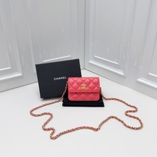 Chanel Wallet On Chain WOC Flap Crossbody Bag Black Leather Gold HW[Duties Paid]