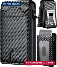 Men  s Slim Pop Up Wallet RFID Blocking Minimalist Card Holder Money Clip Gift