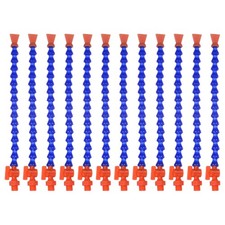 12pcs Water Oil Coolant Pipe Hose with Switch 1/4PT Thread Round Flat Nozzle