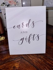 Cards and Gift Wedding Sign for Reception Table Decoration