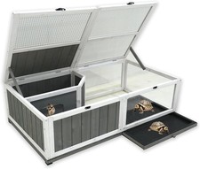 Tortoise Enclosure Outdoor Indoor Wooden Large Habitat Box Turtle House Snake