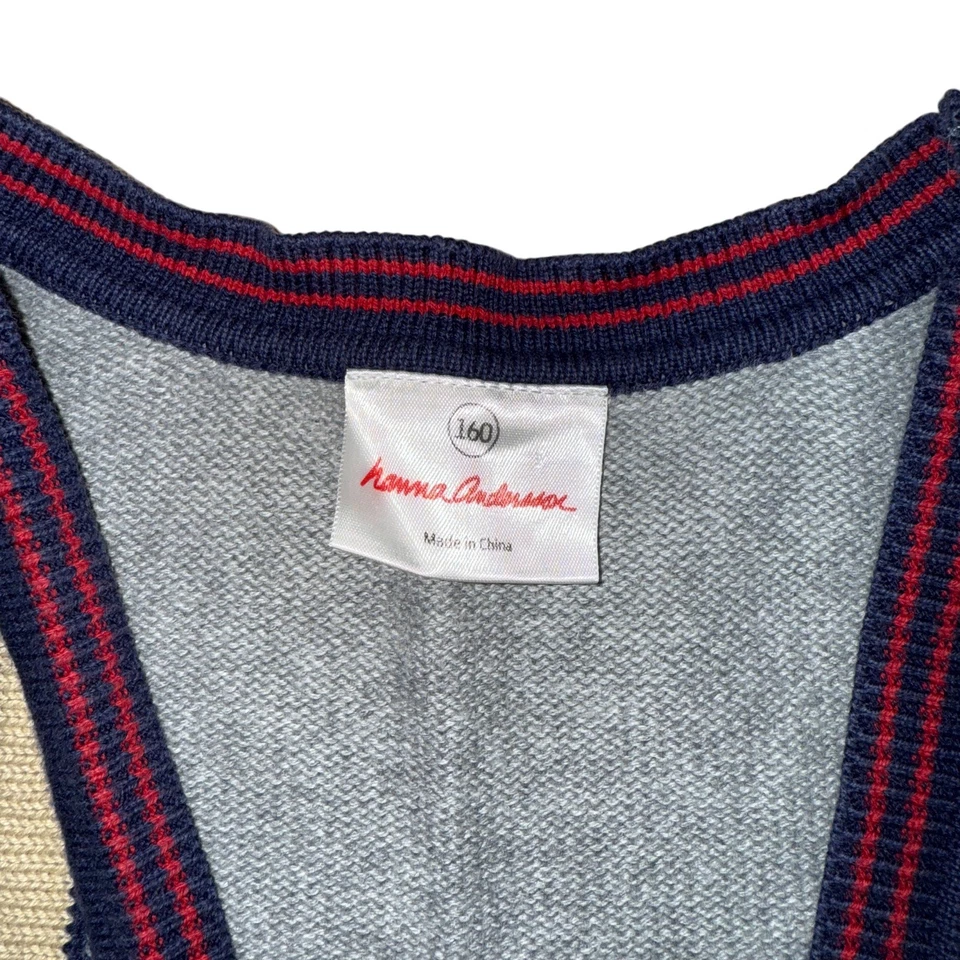 Suéter cárdigan de algodón a rayas Hanna Andersson talla 160/S adulto Foto 2 de 4