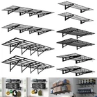 2 Pack Floating Wall Shelf, Storage Rack Shelving for Garage Wall, 1x4/2x4/2x6ft