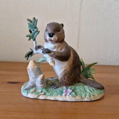 Lenox Woodland Worker American Beaver 1994 Woodland Animal Collection Figur