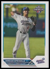 2023 Topps Pro Debut Jordan Sprinkle Kannapolis Cannon Ballers
