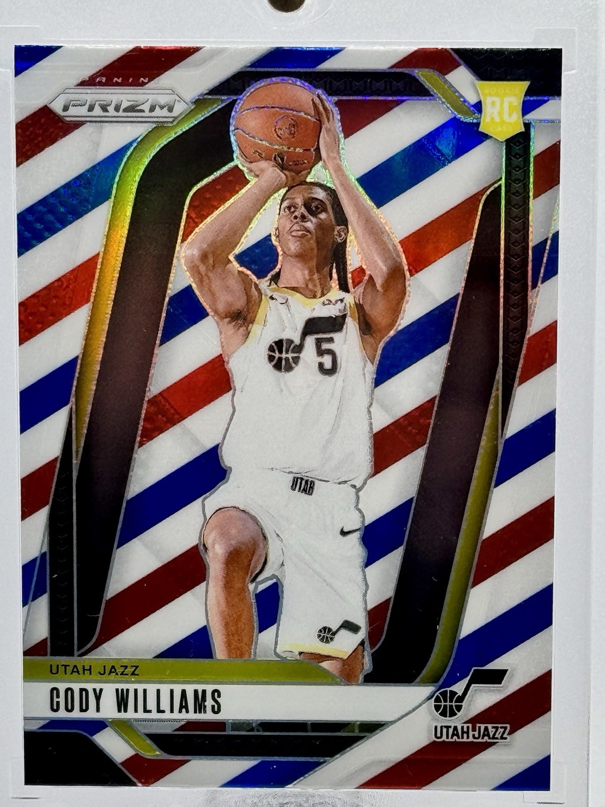 2024-25 Panini Prizm - Cody Williams #232 Red White & Blue Prizm (RC)
