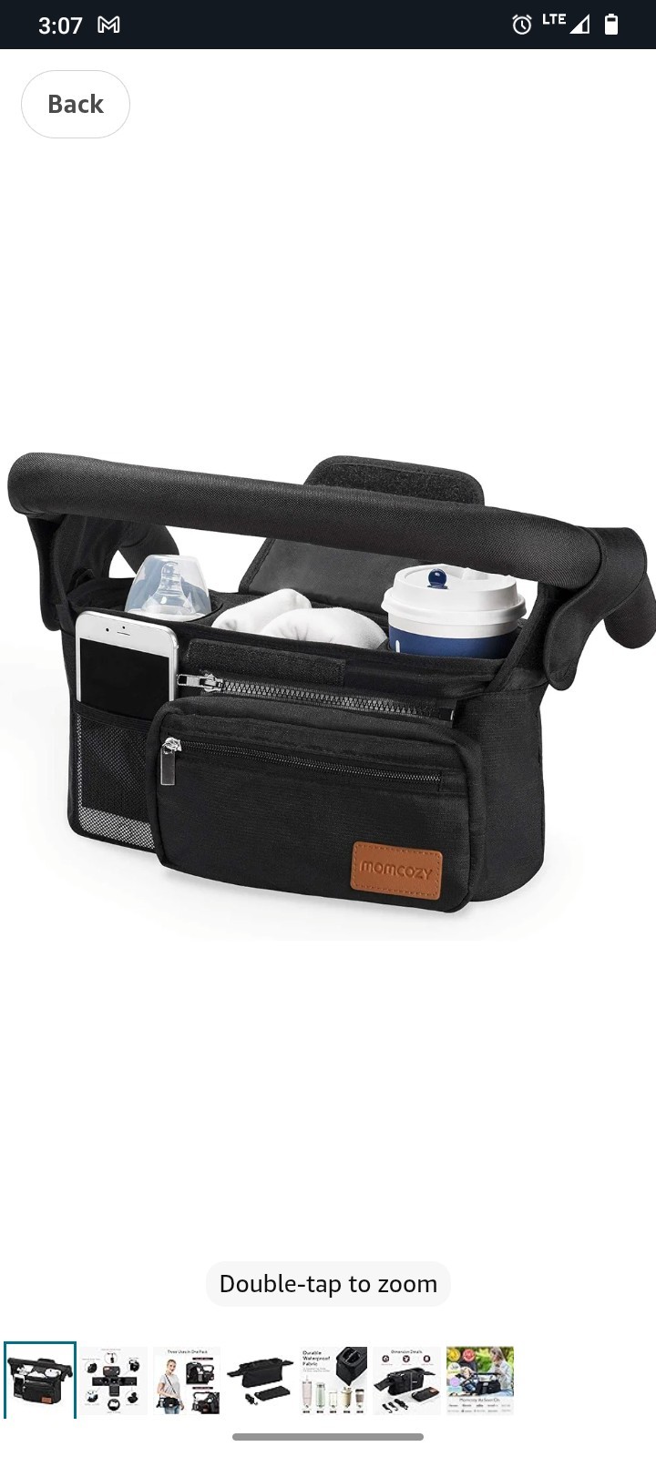 Momcozy SZ001 Universal Stroller Organizer with Extra Storage Pockets-image