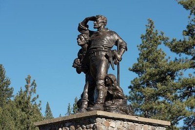 Photo:Truckee California 2012 Donner Pass Memorial Statue Lake Tahoe