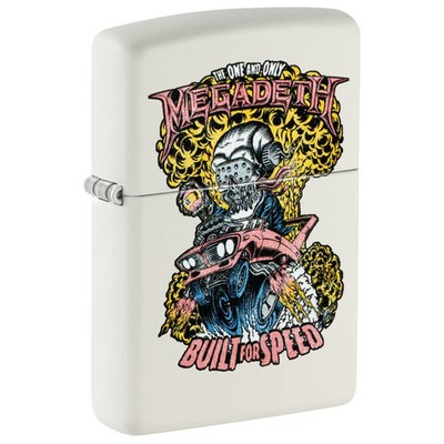 Zippo Megadeth Built for Speed Design White Matte Color Image 47237