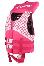 PINK Kids Swim Vest for 30-50 Pounds Boys  Girls, Easy On/Off Zipper, Boating