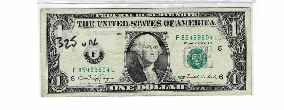 Billetes 'WEB' 1988A Reserva Federal de $1--(LOTE DE 3) fr.1917-F--DUROS BILLETES ESCASOS Foto 4 de 4