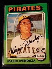 1975 Topps Baseball - #457 Mario Mendoza - Pittsburgh Pirates VG-EX Condition 