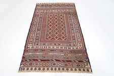 Tappeto di lana afgano annodato a mano 4x6 piedi tribale Sumak Kilim area...