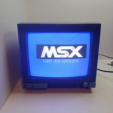 Philips VS0080 /00 Color Monitor TESTED CRT MSX/MSX2 SCART RCA Gray+SAMPLE VIDEO