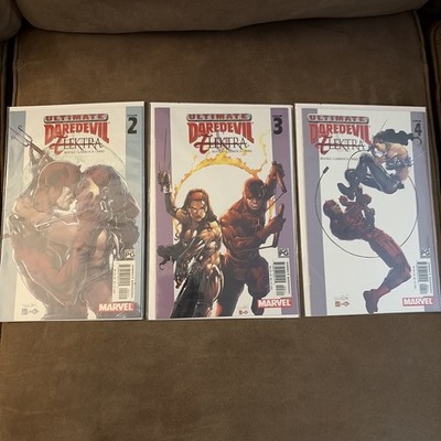 Ultimate Daredevil and Elektra Issue #2, 3, 4 Comic Lot, Greg Rucka. Marvel 2003