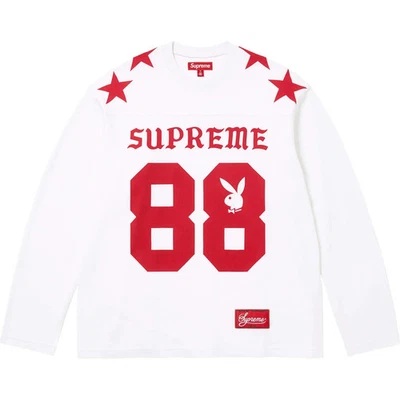 Supreme x Playboy L/S Football Top Blanc - Photo 1/3