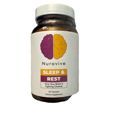 Gentle Sleep Aid Capsules - Natural Vegan Formula for Quality Slumber, 60 Count