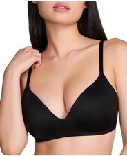 Victoria's Secret Pink Bra Womens Black Wireless Lightly Lined Bralette Top Sz M