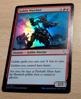 Mtg Magic: FOIL Goblin-Kriegshäuptling/ Goblin Warchief, English, Nearmint FOIL