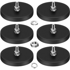 6Pcs Rubber Coated Magnets, 2.6 Inch Adhesive Power 65LBS Anti-Scratch Neodymium