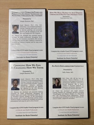 Lot of 4 Institute For Brian Potential DVD Program Joseph Shannon Sally Fisher
