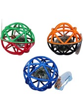 Gioco per gatti pallina con topolino D11.5,arancione e nero blu verde rosso