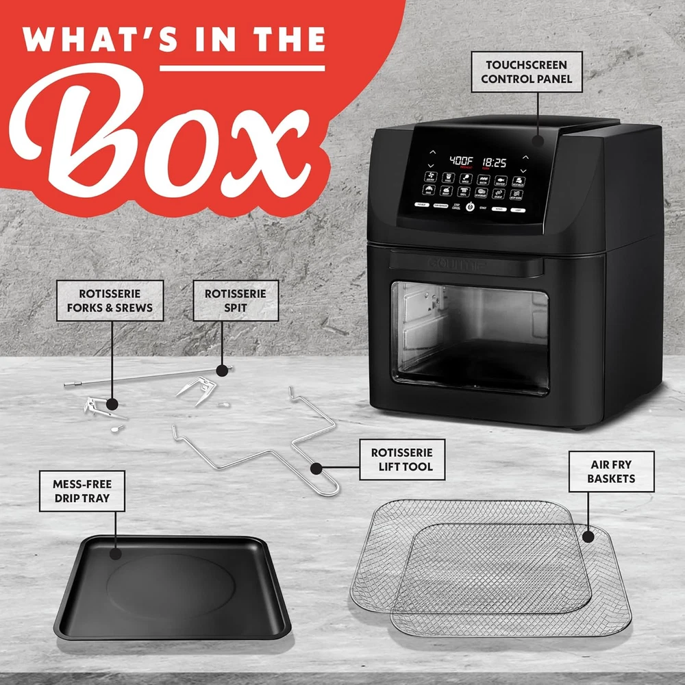 14-Quart Digital Air Fryer Toaster Oven Combo with Multi-Function Cooking