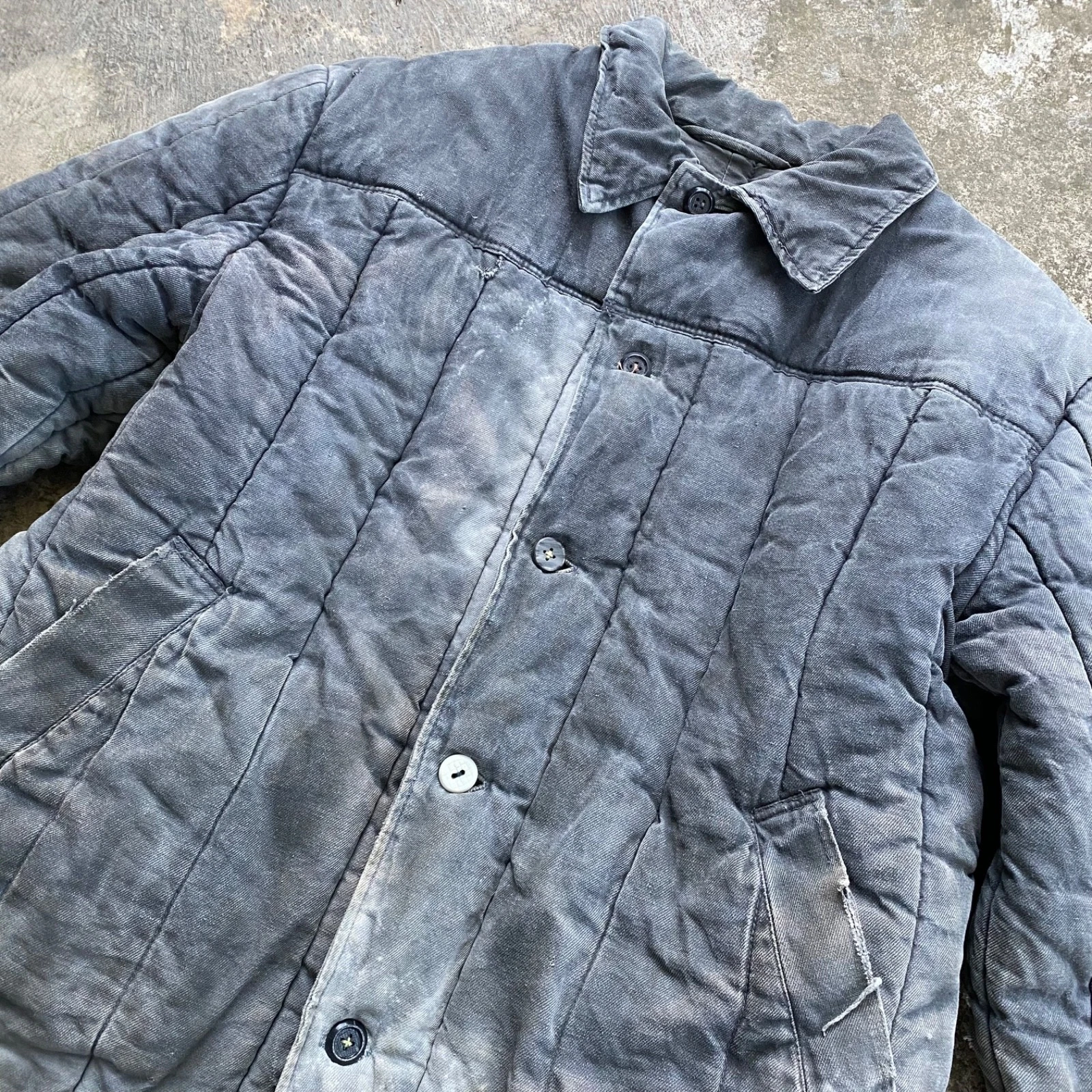 Vintage 80s ussr soviet army military work vatnik telogreika jacket - product detail image 4