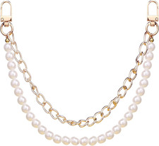 Purse Chain Pearl Bag Chains Purse Charms with Gold Straps Bag Charms for Handba