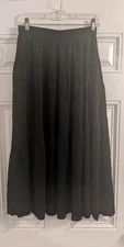 Anrabess Black Midi Skirt 3 Tier Peasant Boho Western Size 25