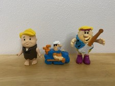 Lot Of 3 Hanna Barbera The Flintstones Figures Barney Rubble Fred