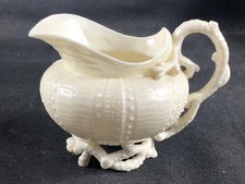 FINE ANTIQUE 1st PERIOD BELLEEK ECHINUS PORCELAIN MILK JUG ~ 1st BLACK MARK