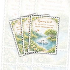 3 Pcs Romans 12:18 Live at Peace Sticker, Christian Bible Verse Stickers, Religi