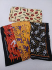 Vintage 4 Lot Halloween Scarf Bandana Handkerchief