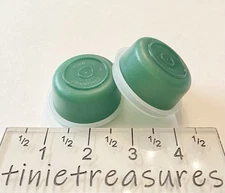 Tupperware smidget set of 2 New rare Green Tinietreasures