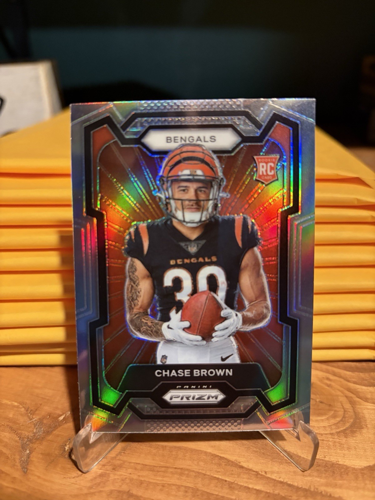 2023 Panini Prizm - Rookie Variation Chase Brown #335 Silver Prizm (RC)