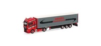"Herpa 320498 - 1:87 Man Tgx Gx Gardinenplanen-Sattelzug \"Hebeis Transporte\"- Neu"