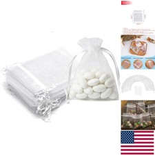 Versatile 50Pcs Organza Drawstring Bags 3x4 Inch for Jewelry and Party Favors