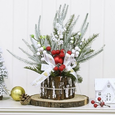 LOLStar Christmas Decorations, Christmas Centerpiece with Xmas Ball Ornaments Ho