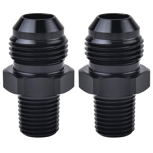 Aluminum Straight Adapter Pipe Fitting 8AN AN8 Male Flare To 1/4” NPT