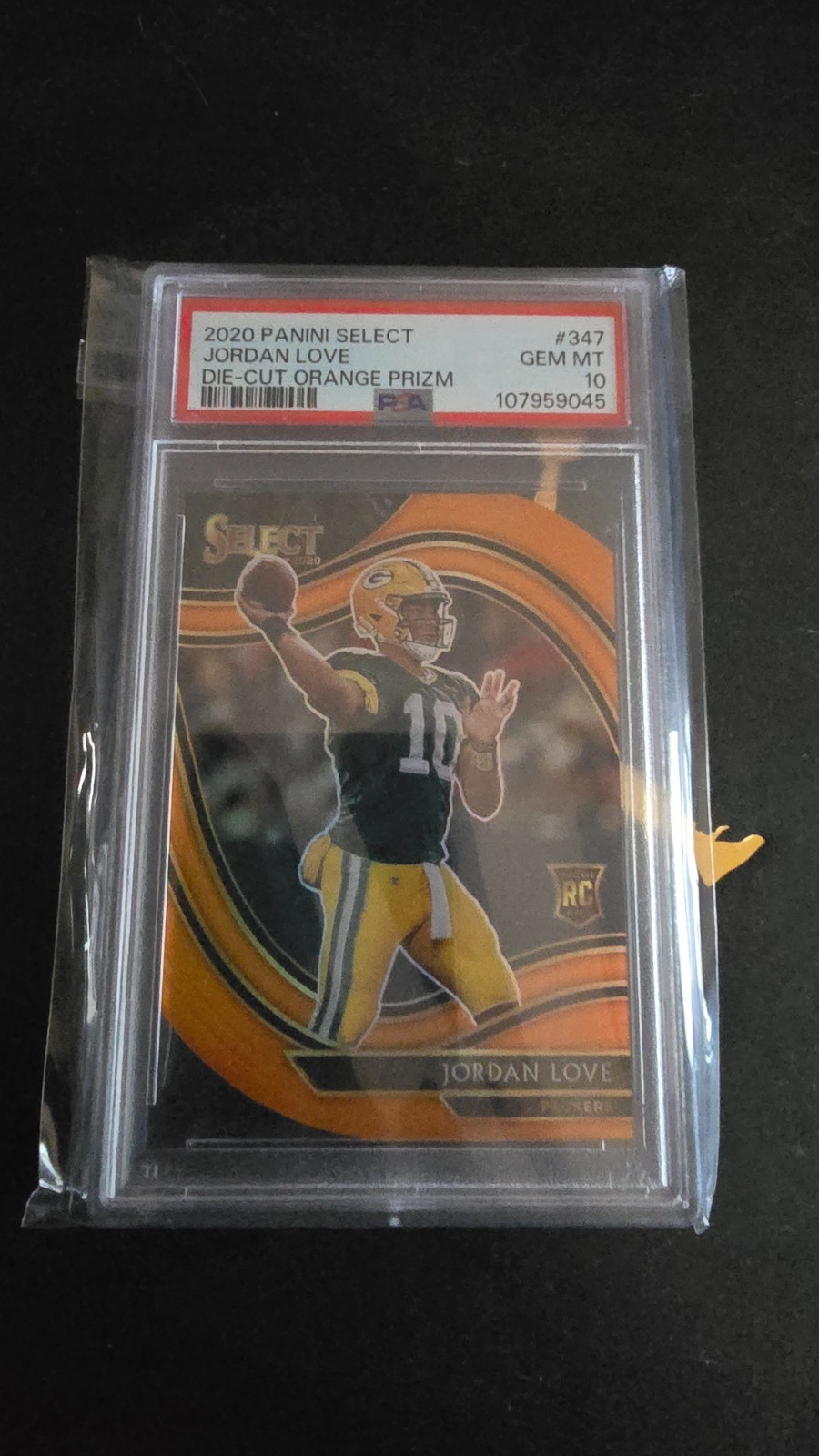 2020 Select Field Level Orange Prizm Die-Cut Jordan Love PSA 10 GEM MT Rookie RC