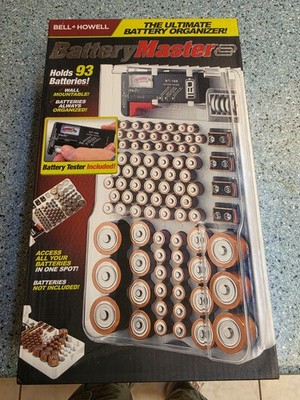 Battery Organizer Case with Tester