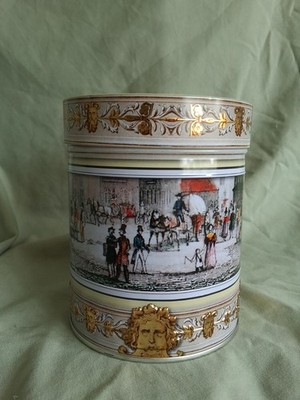 Lebkuchen Schmidt Decorative Round Tin Norinberga Vulgo Nurmberg Germany