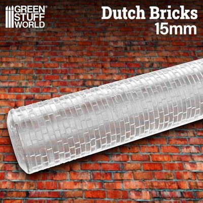 15 mm strukturiertes Nudelholz - Dutch Bricks | Green Stuff World