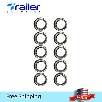 10-Pack Grease Seals   2.125''x3.376''   Fits 5,200 6,000 lb Trailer Axles 