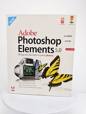 Adobe Photoshop Elements 5.0 Software in Box Reader XP PC CD NEW SEALED