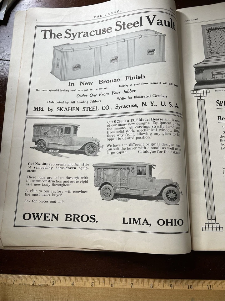 THE CASKET, June 1917, Full Magazine, Education Funeral Embalmers,Sanitarians, - Image 4 of 4