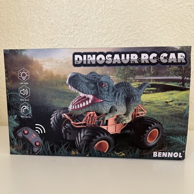 BENNOL DINOSAUR REMOTE CONTROL CAR WITH LIGHTS,ROAR,MIST SPRAY NEW IN BOX FREESH