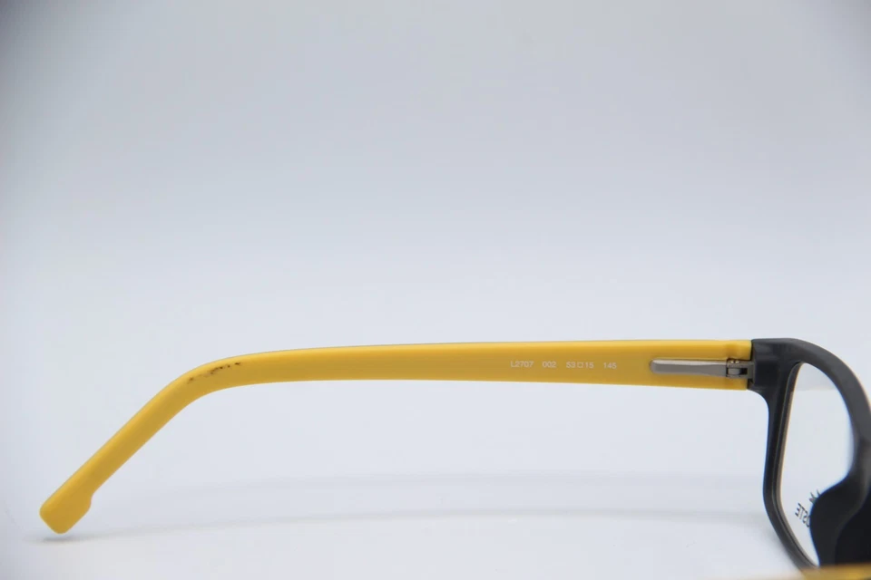 NEW LACOSTE L2707 002 MATTE GREY YELLOW AUTHENTIC DESIGNER EYEGLASSES 53-15 - Image 3 of 4